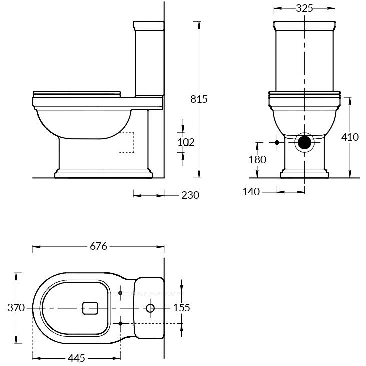 PO.wc.01 Унитаз Pompei/Помпеи напольный, белый глянцевый
