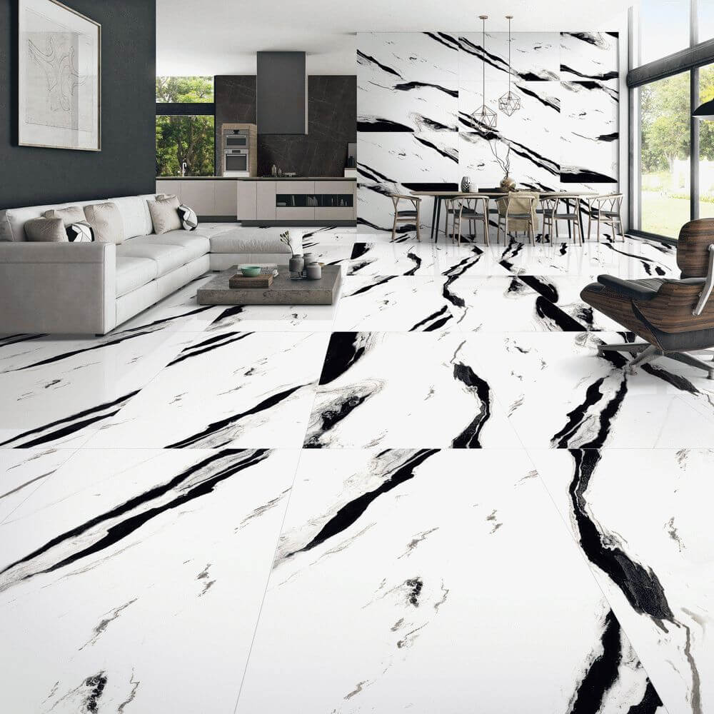 B&W_MARBLE BREACH HIGH-GLOSSY 60X120 RET (766402) 60x120 Неглазурованный керамогранит