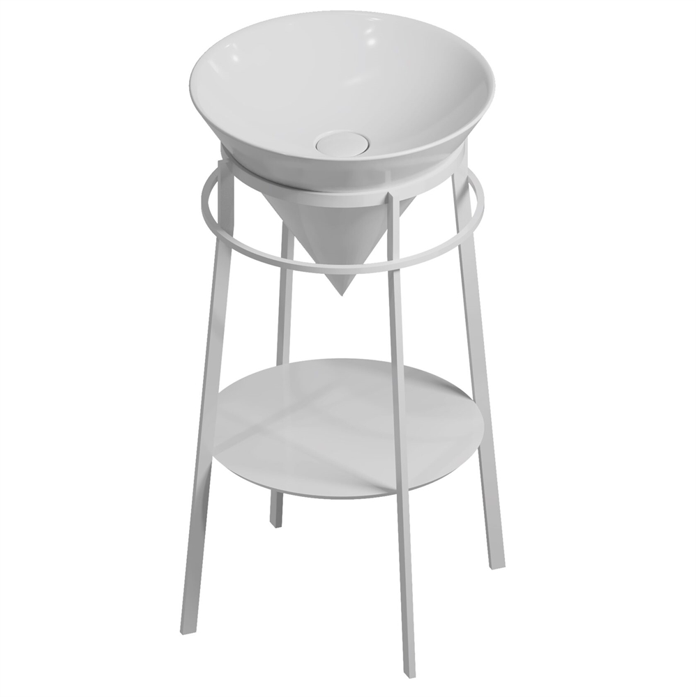 CO4.43/WHT Круглая полка Cono/Коно встраиваемая 43,1, белая глянцевая