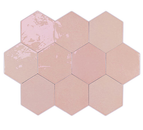 Zellige Hexa Pink (122082) 10,8х12,4 Глазурованная керамическая плитка