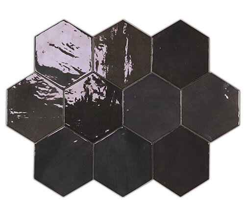 Zellige Hexa Graphite (122087) 10,8х12,4 Глазурованная керамическая плитка