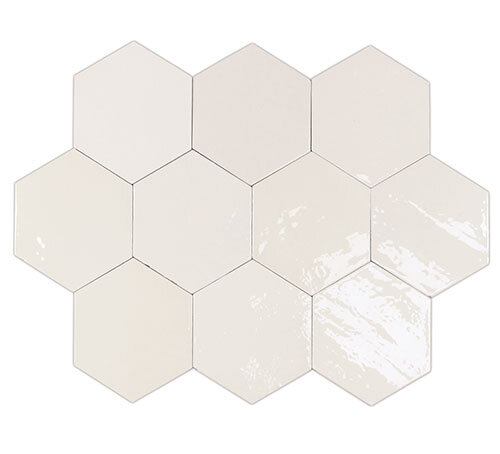 Zellige Hexa White (122078) 10,8х12,4 Глазурованная керамическая плитка