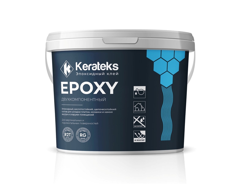 Эпоксидный кислотостойкий клей для плитки KERATEKS EPOXY, 10кг