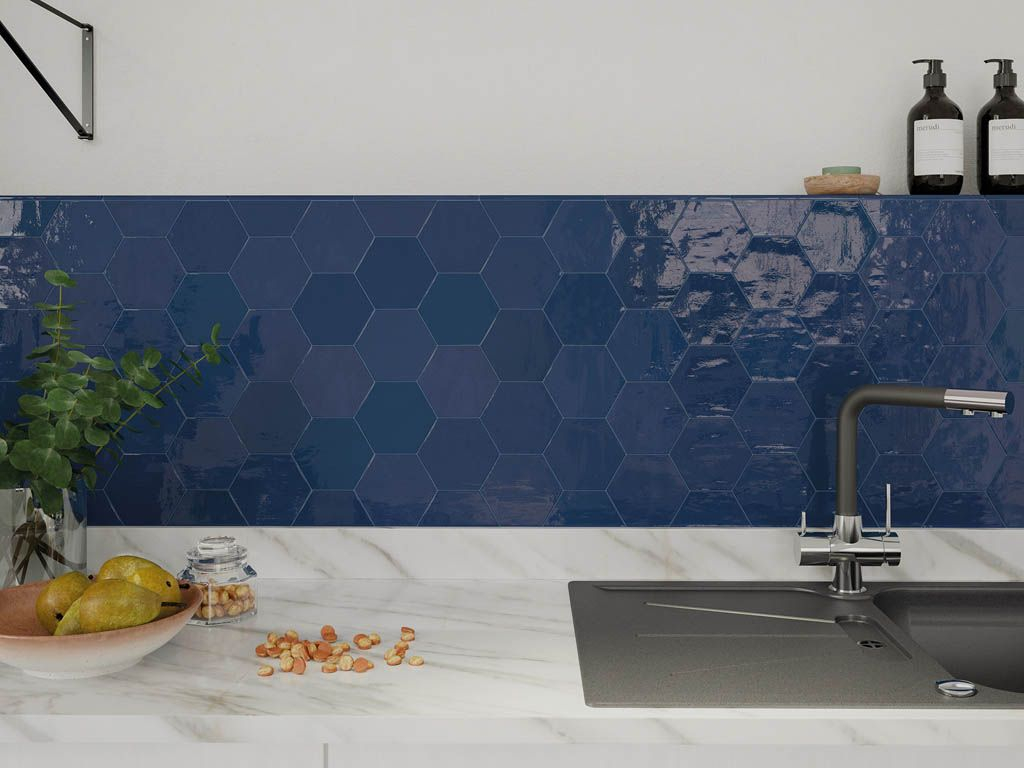 Zellige Hexa Graphite (122087) 10,8х12,4 Глазурованная керамическая плитка
